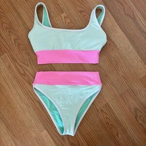 Lain Snow kiawah bikini 2 piece set bathing suit ribbed watermelon swimsuit